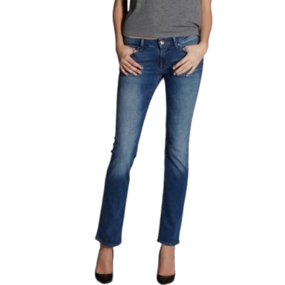 Mavi Women's Kerry Jeans Mid Rise Straight Leg Blue Wash Size 34 x 30